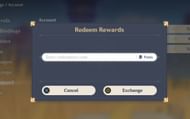 Redeem code option (Image via Genshin Impact)